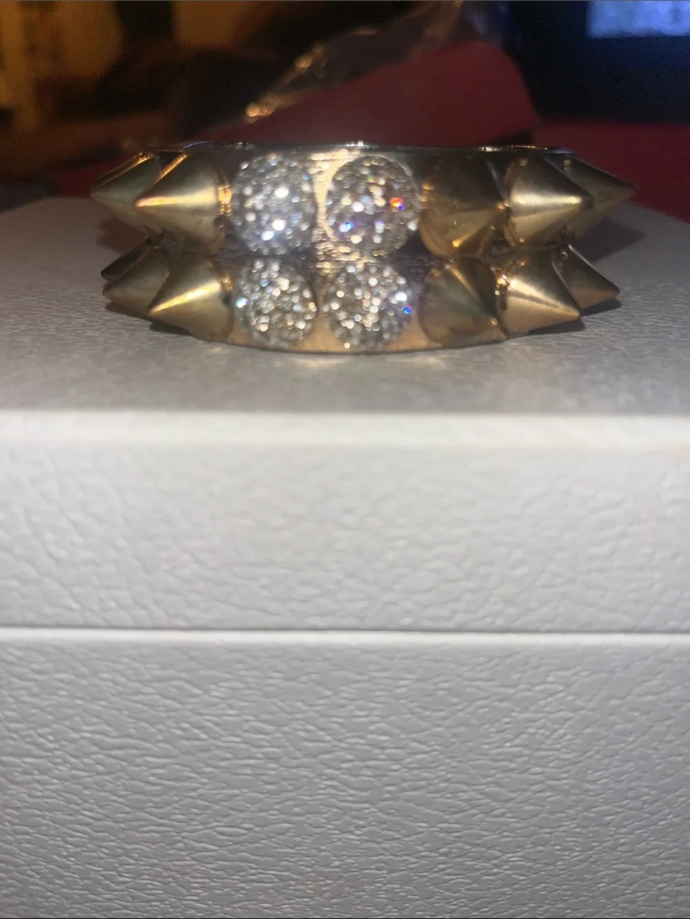 Women's Crystal Spike Bangle/Cuff Bracelet